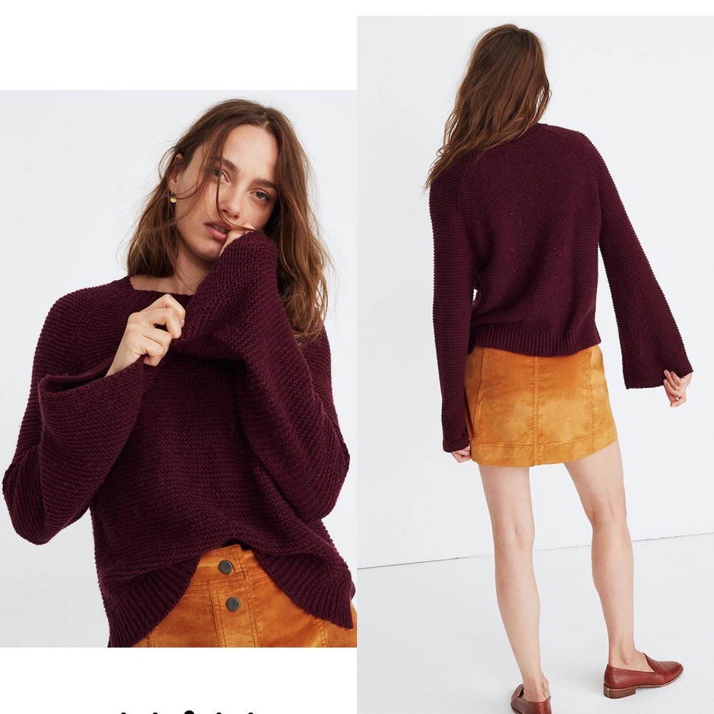 MADEWELL wide sleeve pullover sweater